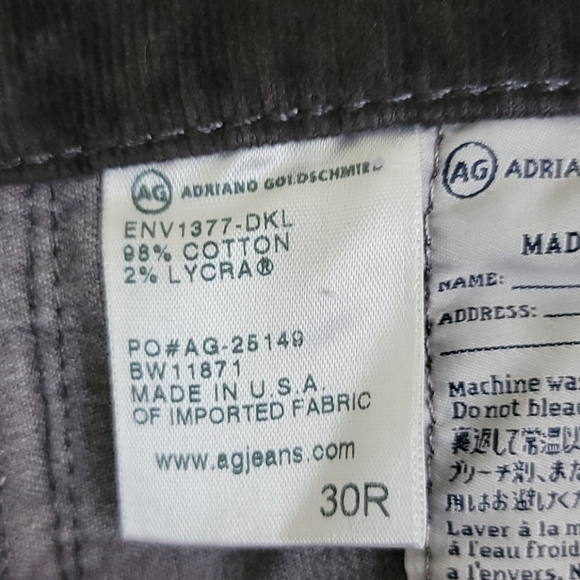 Adriano Goldschmied Slim Brown Corduroy Pants 30 - Picture 11 of 12